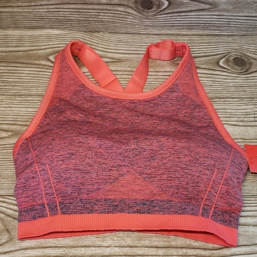 Spanx S space dye coral seamless sculp multisport padded bra size S